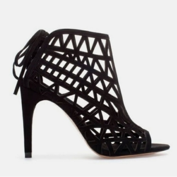 Zara Shoes - Zara Black Cutout Heels
